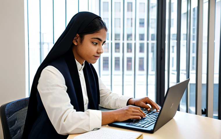 A professional university student in modest academic attire, sitting at a clean desk in a modern, well-lit university study lounge. The student is focused on an economics textbook and open notebook filled with financial concepts. A laptop with a spreadsheet is visible, and flashcards are scattered nearby. The atmosphere is studious and calm, emphasizing theoretical understanding and practice. Perfect anatomy, correct proportions, natural pose, well-formed hands, proper finger count. Fully clothed, appropriate attire, professional dress, safe for work, appropriate content, professional.