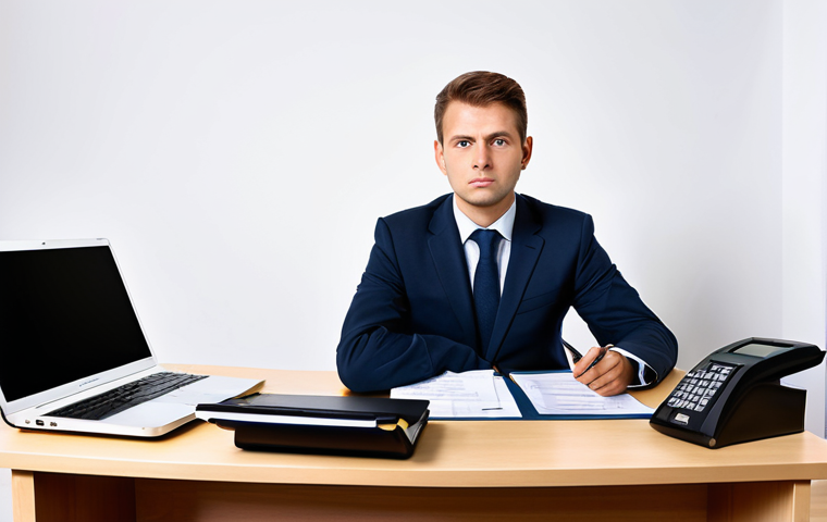 전산세무회계와 기업 회계의 차이 - Skattebokföring (Tax Accounting)**
"A professional accountant working at a tidy desk, surrounded by...
