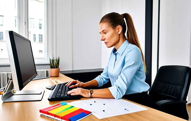 전산세무회계 직무 스트레스 관리법 - Prioritization and Time Management in a Modern Office**
"A professional accountant working at a cle...